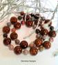 Statement Bronzite & Agate Silver Plate Necklace - Image 6