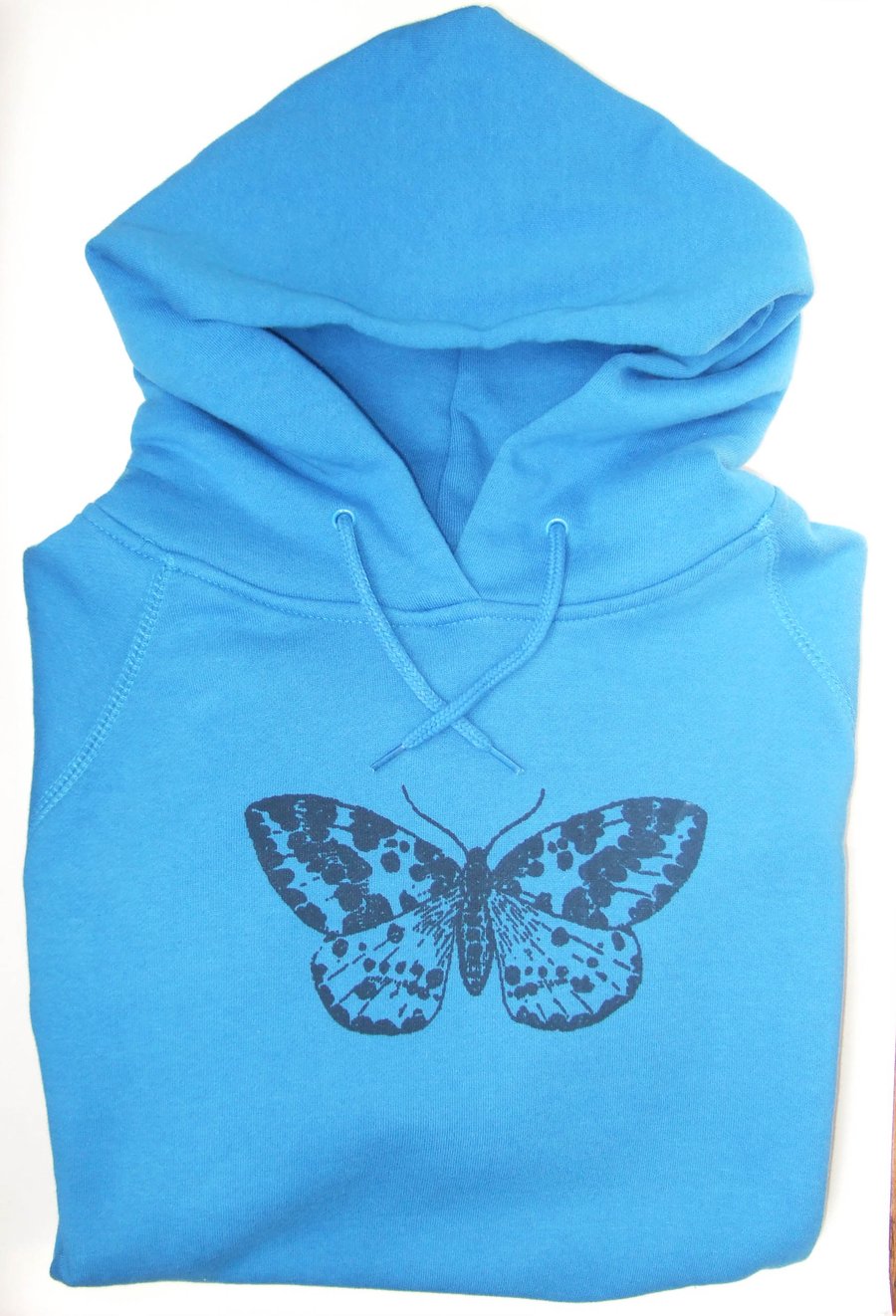 SALE  Moth Womens Printed Bright Blue Hoodie