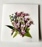 Handmade 'Ivy and Limonium' Pressed Flower Blank Greeting Card 
