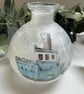 Decoupage Small Glass Bud Vase :Boat, Upcycled - Image 6