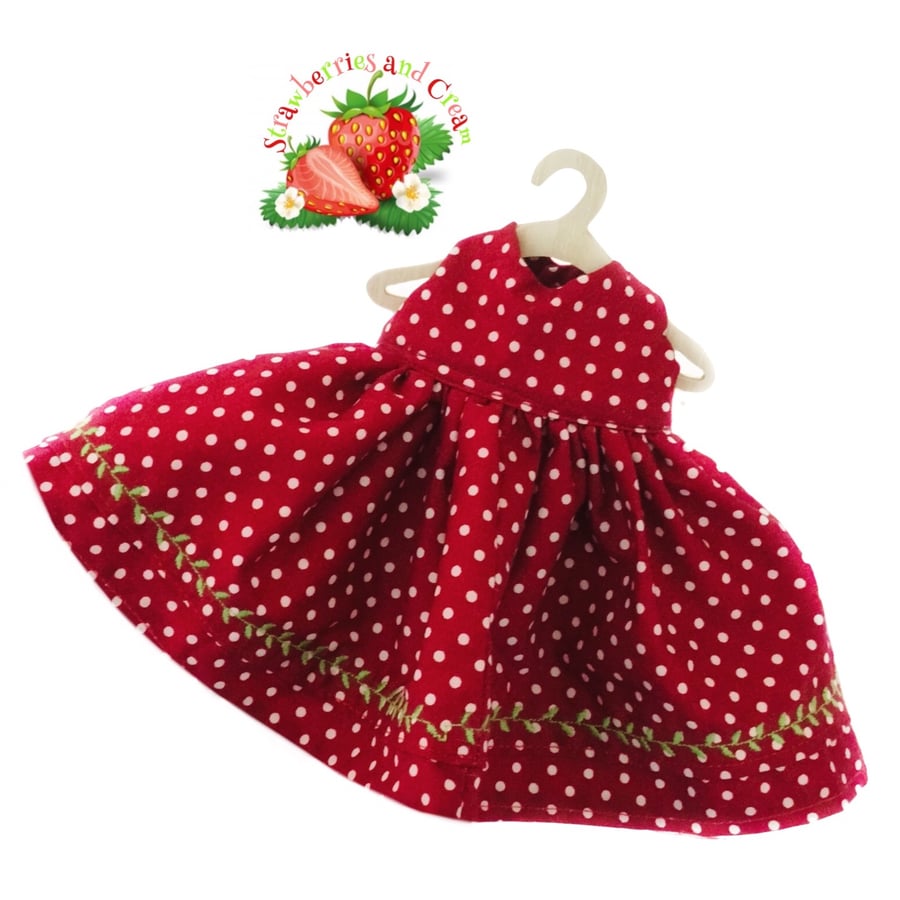 Red Dress with Tiny White Spots