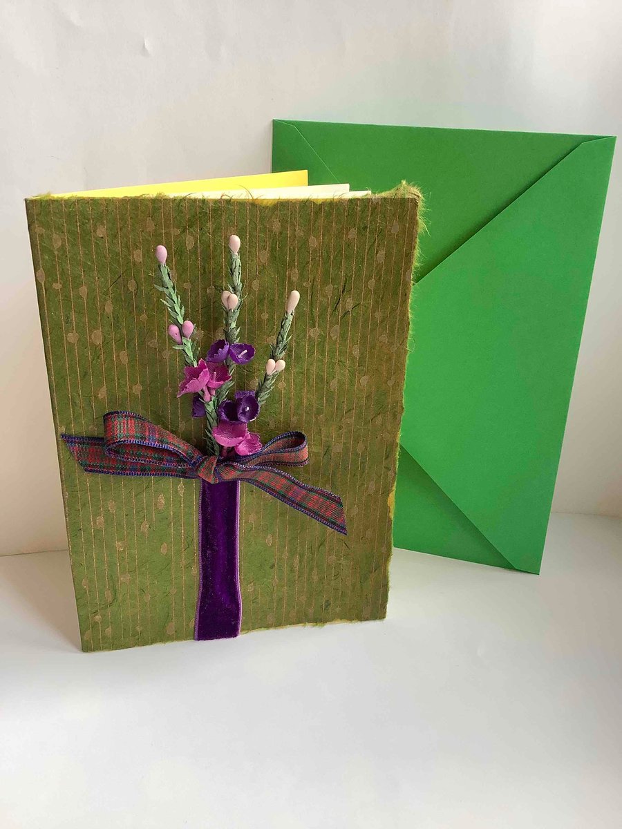 As purple as the heather card