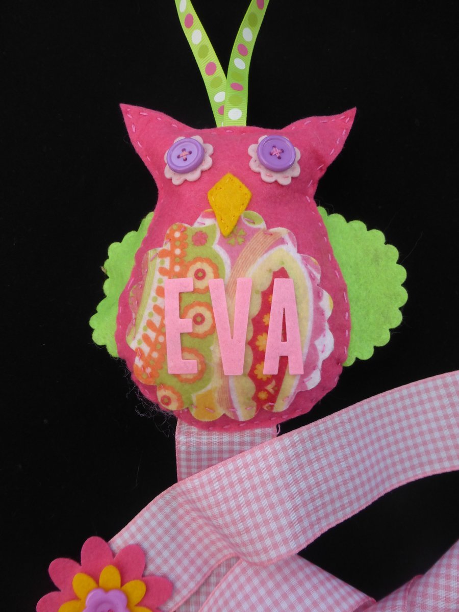 Personalised Owl Hair Clip Hanger - tidy