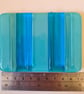 Small blue fused glass soap dish - Image 7