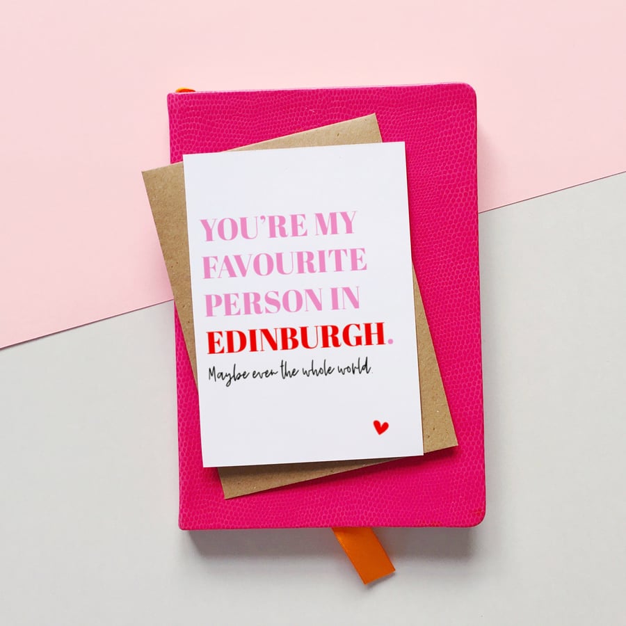 Personalised Favourite Person Love Card