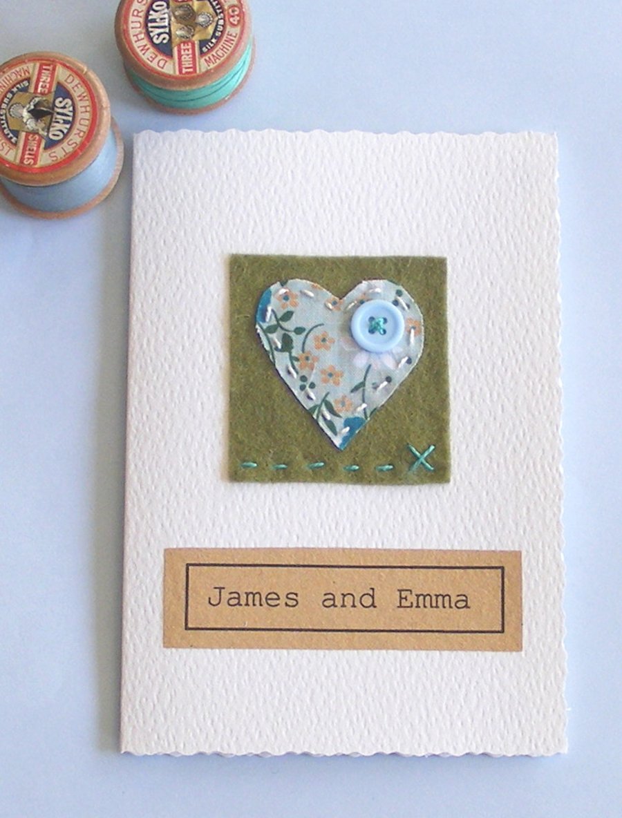Handmade wedding card 