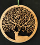 Tree-Stag - wooden wall hanging ornament - small