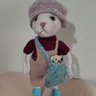 knitted kitten doll, dotpebblesknits design, Kitten Kids 