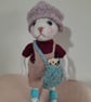 knitted kitten doll, dotpebblesknits design, Kitten Kids 
