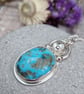 Sterling Silver and Turquoise Gemstone Necklace - JBJ7005 - Image 1