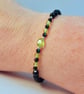 Peridot, Spinel & Onyx Bracelet, August Birthday, Anniversary, Gift For Leo. - Image 6