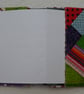 Notebook. A5 size. Lined Notepad with Quilted Crazy Patchwork Cover. Greens - Image 3