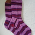 Socks, Hand Knitted, adult MEDIUM, size 5-6 