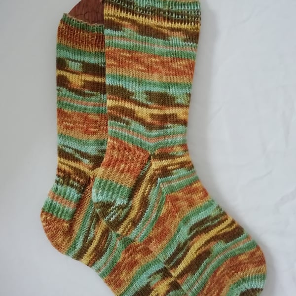 CUSTOM LISTING for HOLLIE - Van Gogh hand knitted socks