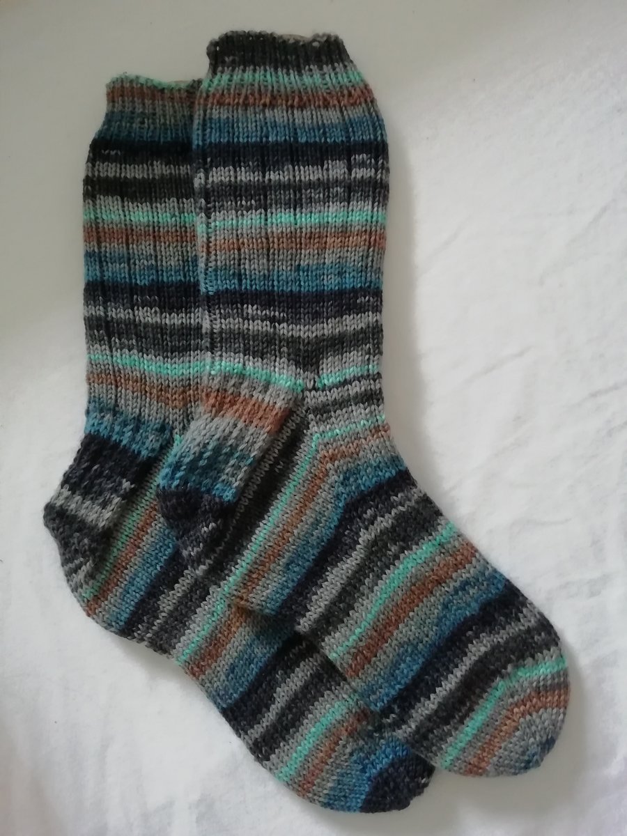 Socks, Hand Knitted, Adult LARGE size 9-11 