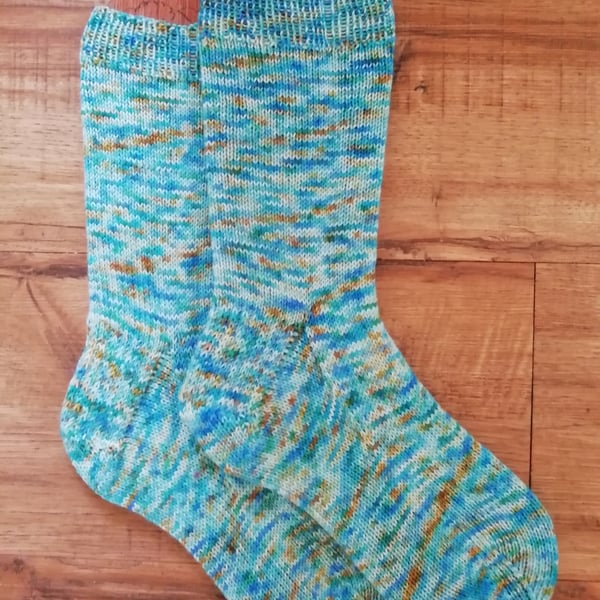 Socks, Luxury hand knitted- Merino wool- Medium size 5-6