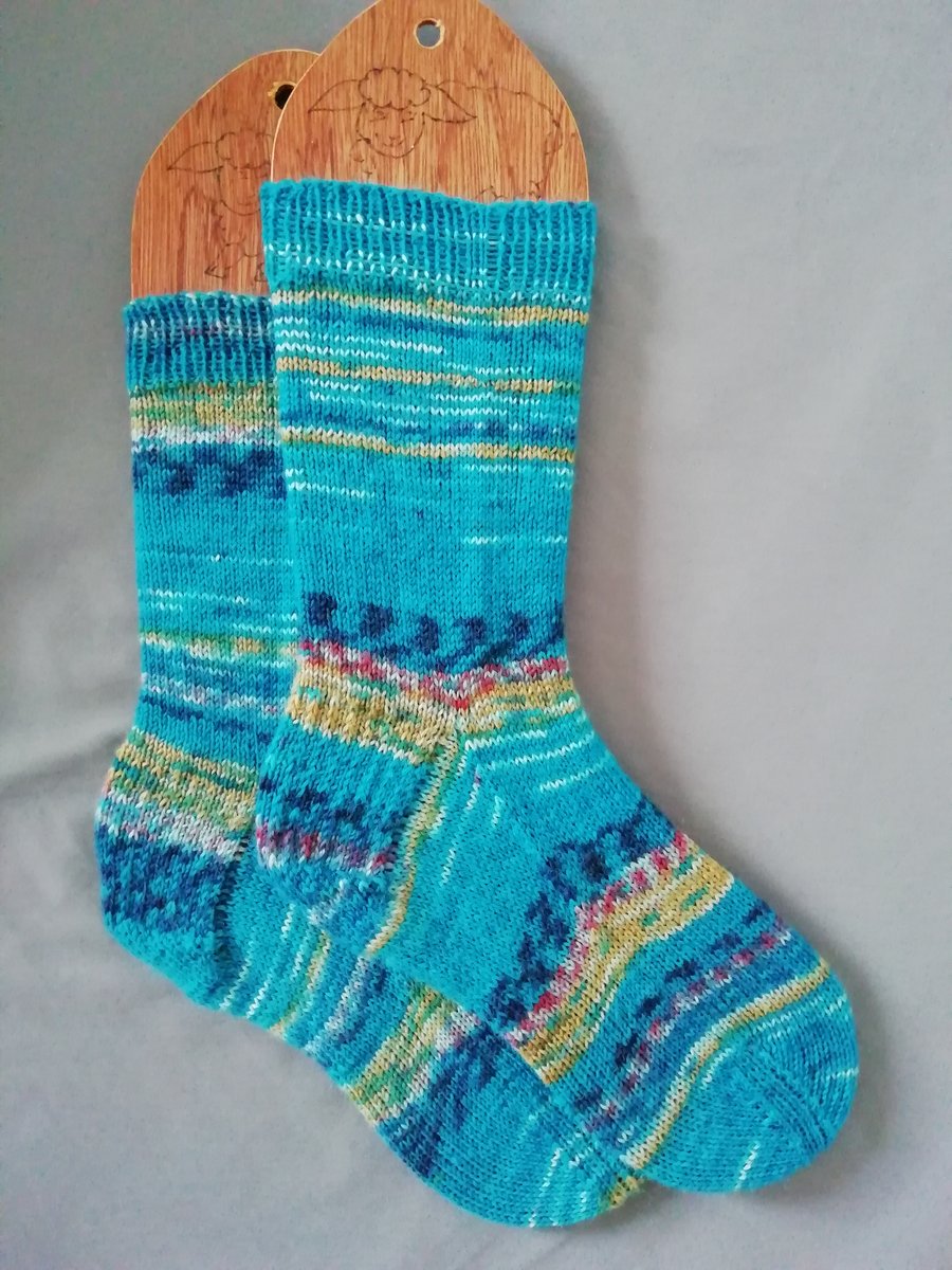 Socks, Hand Knitted, Adult SMALL, size 4-5 