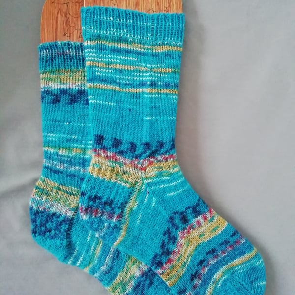 Socks, Hand Knitted, Adult SMALL, size 4-5 
