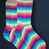Socks, Hand Knitted, adult MEDIUM, size 5-6, PRIDE 
