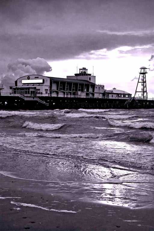 Bournemouth Pier And Beach Dorset England Photograph Print