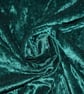 crushed velvet fabric material stretch soft bottle dark green 1 metre