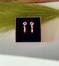 Red Dash Dainty Earrings - Image 4