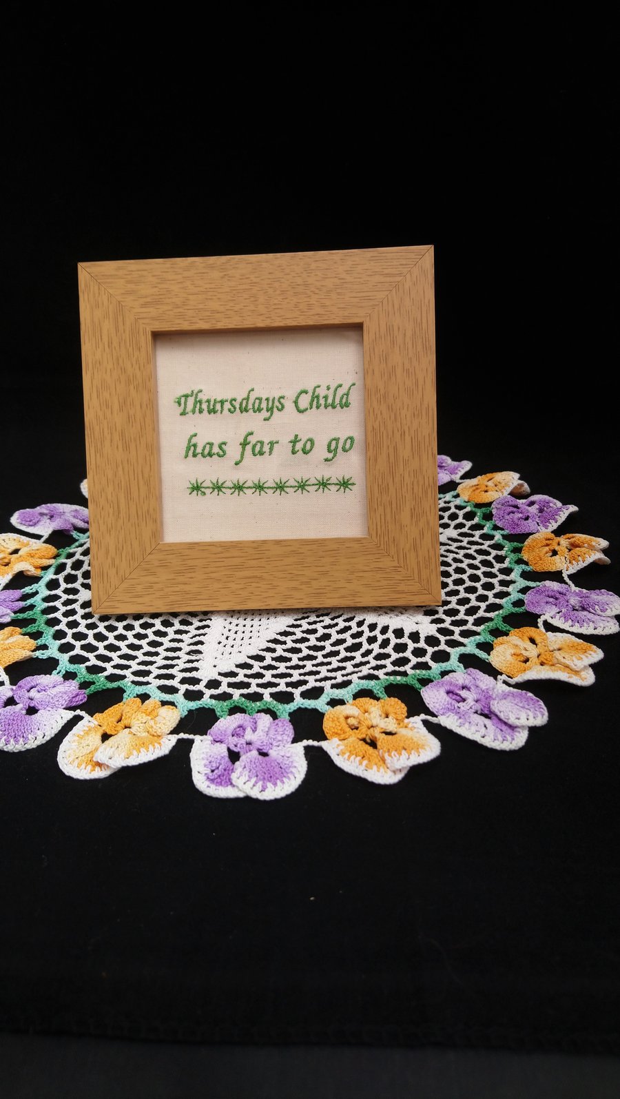 Nursery Rhyme Thursdays Child Embroidery in a Frame