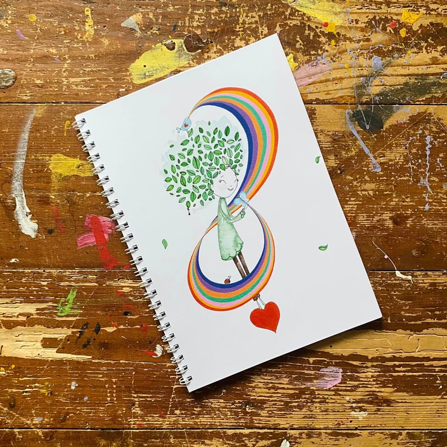 Nature Girl -A5 wire bound notebook