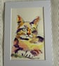 Innocent Cat - original watercolour based on the game 'The Minister's Cat' - Image 3