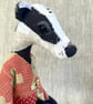 Handcrafted Textile Doll- Brooke the Badger - Image 3