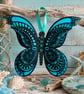 Fabulous Layered Butterfly in Shades Of Turquoise.  Beautiful Home Decor - Image 5