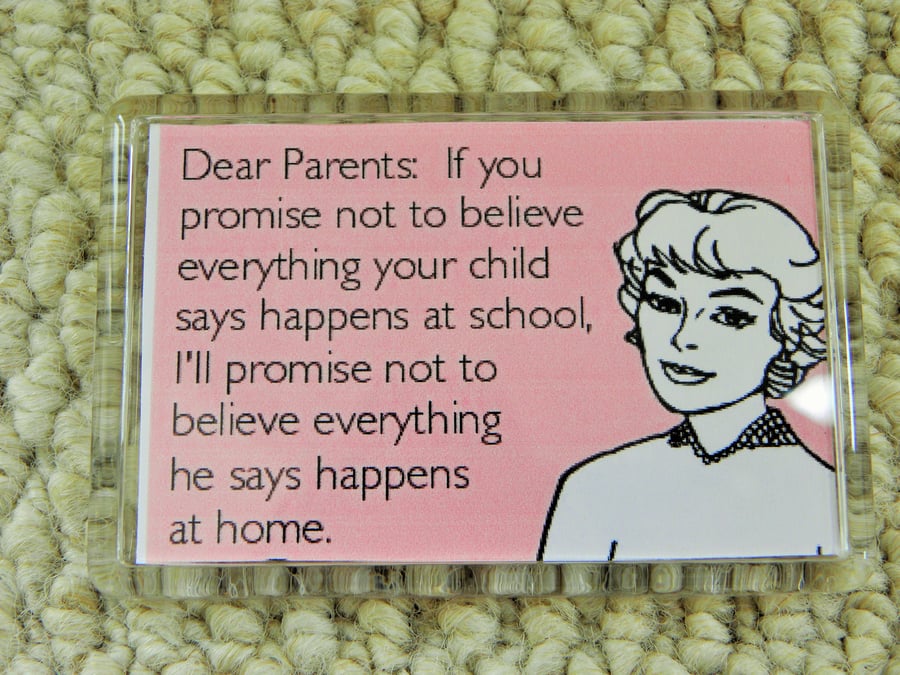 Dear Parents - Message From The Teacher Magnet