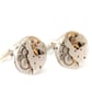 Novelty Retro Futuristic Cufflinks of real watch hearts, wedding gift for groom - Image 1