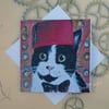 Dr Who Cat Art Greeting Card From my Original Painting
