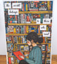C6735  Card  The world belongs to those who read, Hammered Card, 