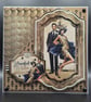 Heartfelt Wishes to You Both Art Deco Couple Greeting Card