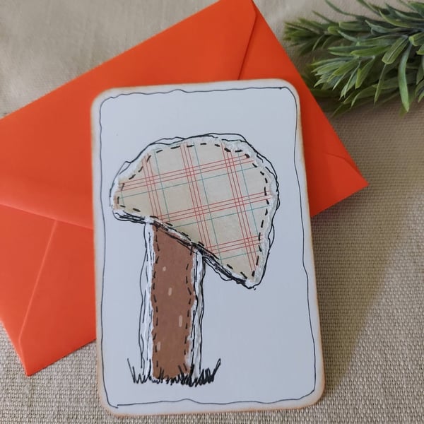 Mushroom Collage Notecard - Single A6 Flat Card (Eco-friendly) checked