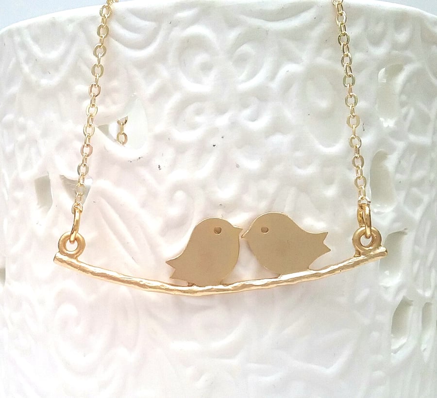 Birds On branch Necklace 