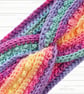 Crochet headband, ear warmer. Pastel rainbow twist ear warmer. Rainbow headband. - Image 8