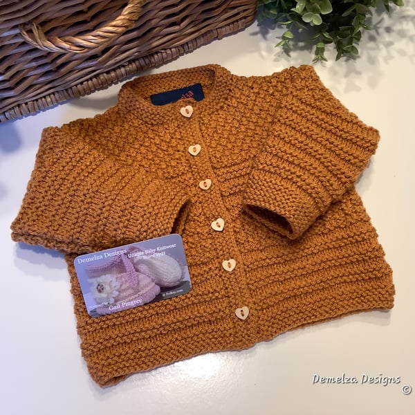 Textured Hand Knitted Cosy Cardigan -Jacket 6-12 months size