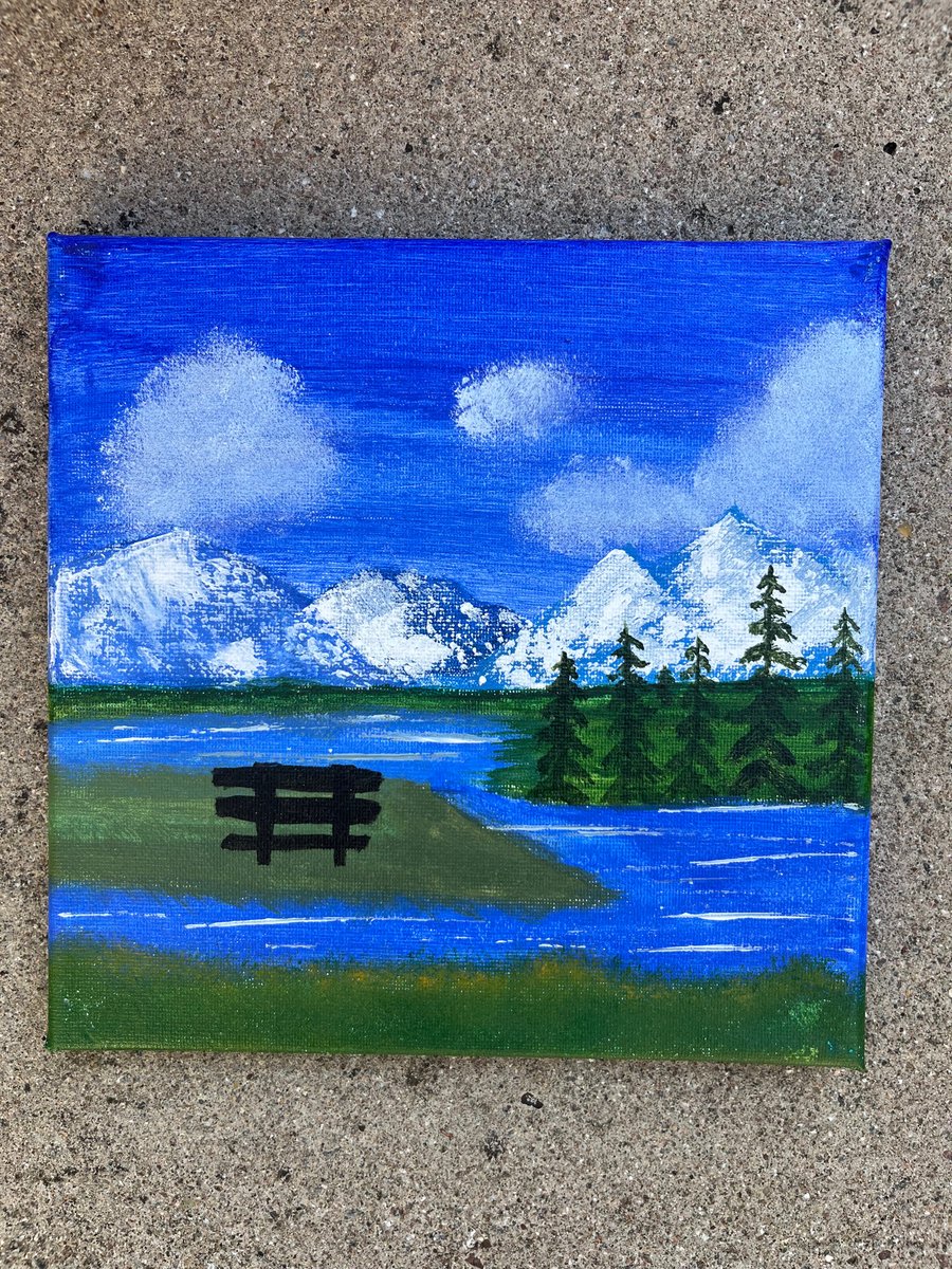 Canvas Mountain Painting