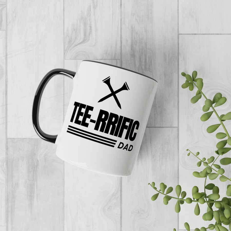 Tee-rrific Dad - Cross Tees Golf Mug: Perfect Golf Gift For Father's Day
