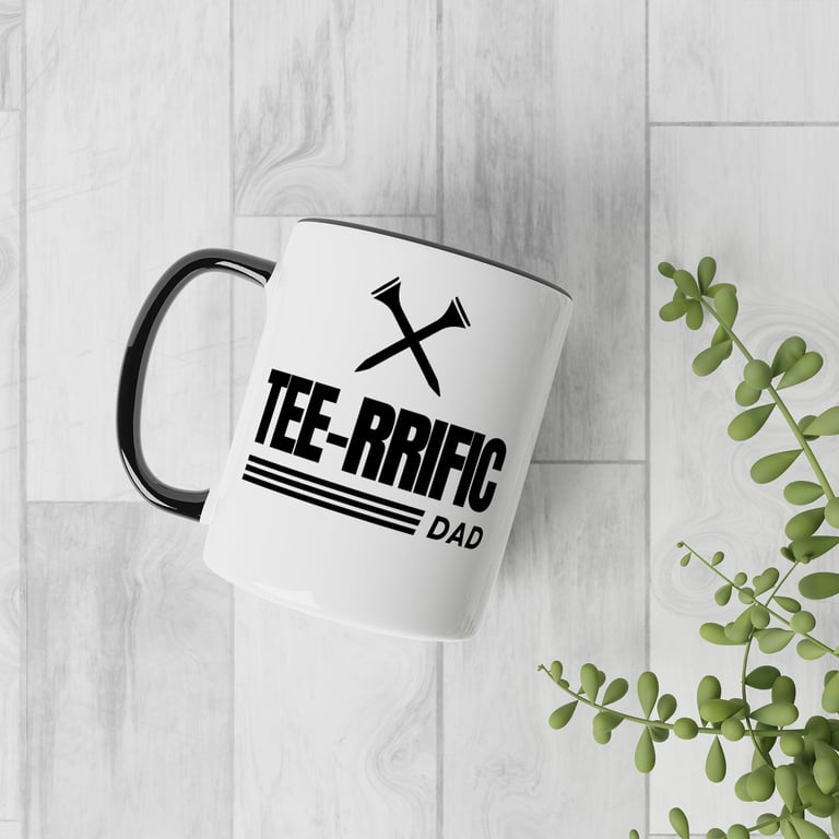 Tee-rrific Dad - Cross Tees Golf Mug: Perfect Golf Gift For Father's Day
