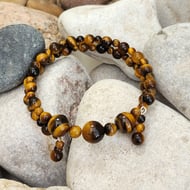 Tigers Eye memory wire bracelet