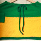 Low rise knitted crochet mini skirt in a size 10