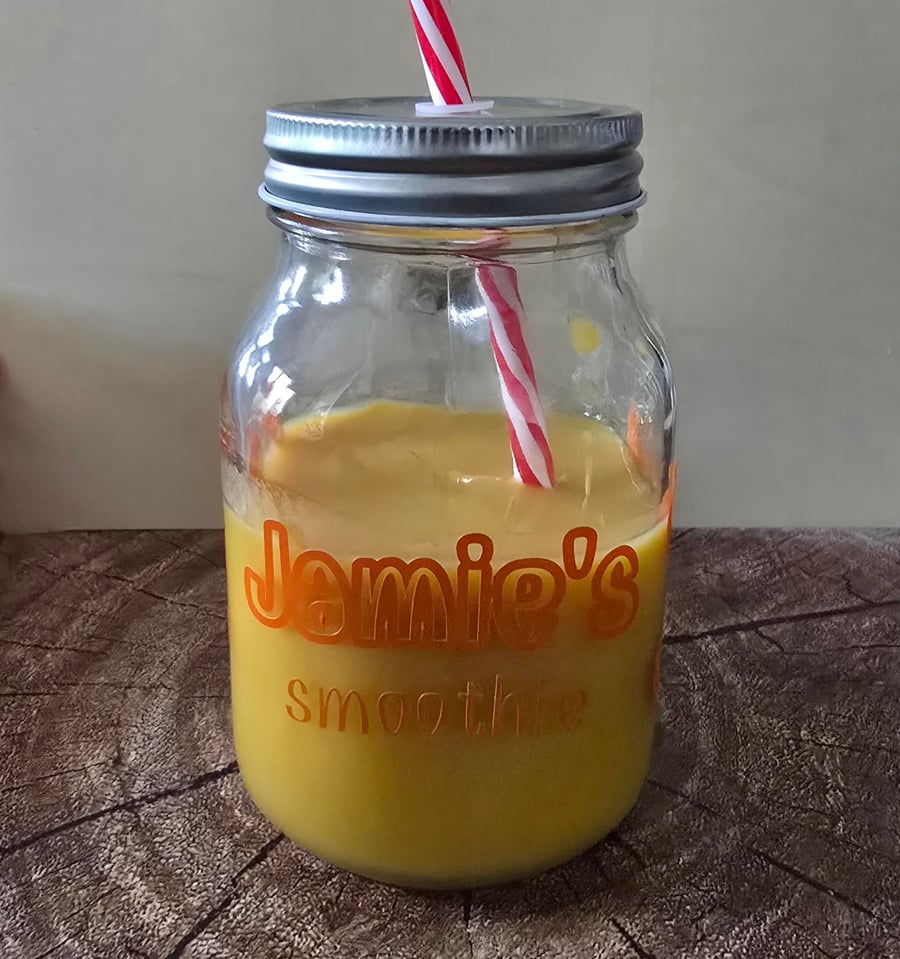 Personalised Smoothie Mason Jar