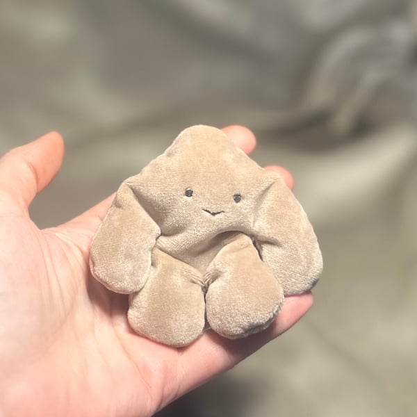 Mushroom Yetling, Mini Pocket Yeti, sensory worry pal, super soft squishy