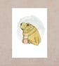 Frog Drinking Coffee Postcard