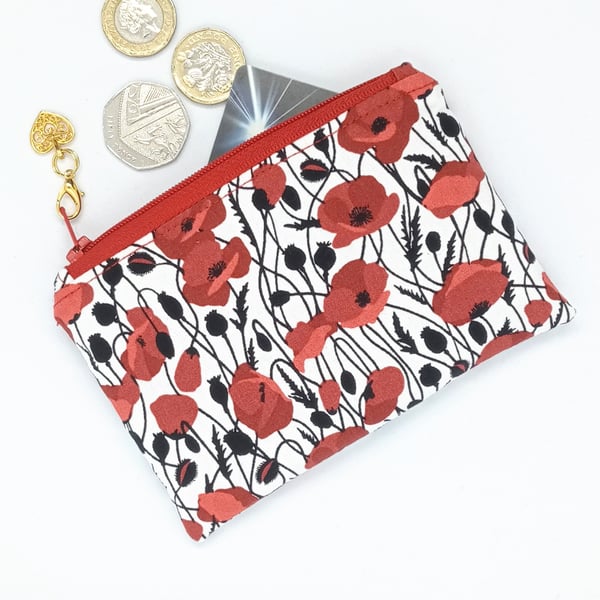 Poppy coin and card purse 57LF