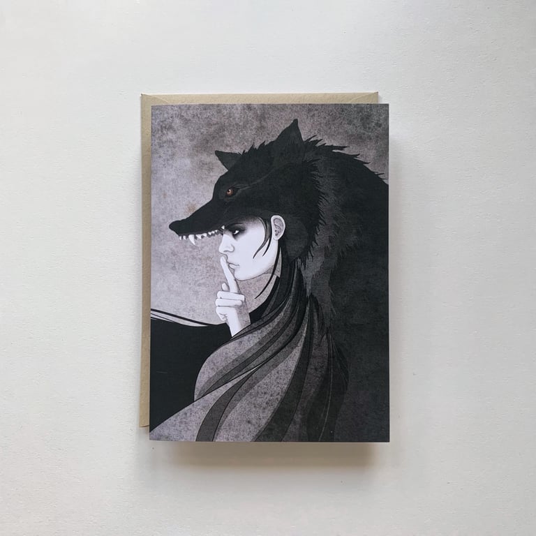 Wolf Girl - Illustrated Card 